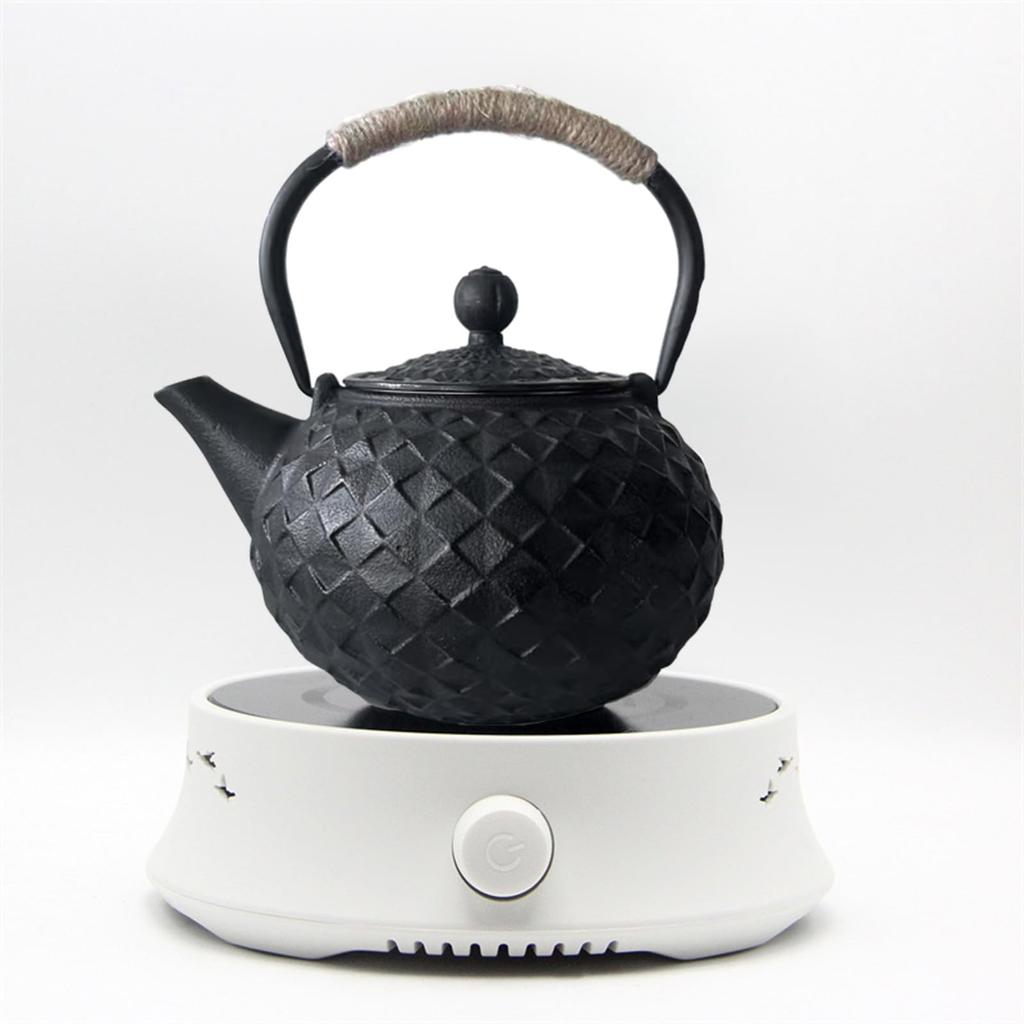 HwaGui Чугунный чайник Намбу, Чайник, Стильный, Совместимый с IH, Источник железа, Чугунный чайник, Чайник с венчиком для рассыпного чая, 1000мл (ромб)