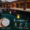 VISOFO Solar Floating Pool Light for Swimming Pools  Outdoor Waterproof Decorative Solar Powered Flame LED Lamp, Flickering Recessed Pond Decoration