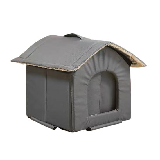 Уличный домик для кошек Ветрозащитный Водонепроницаемый Уютное кошачье убежище Легкая сборка Теплое изолированное укрытие для уличных кошек Требуется сборка