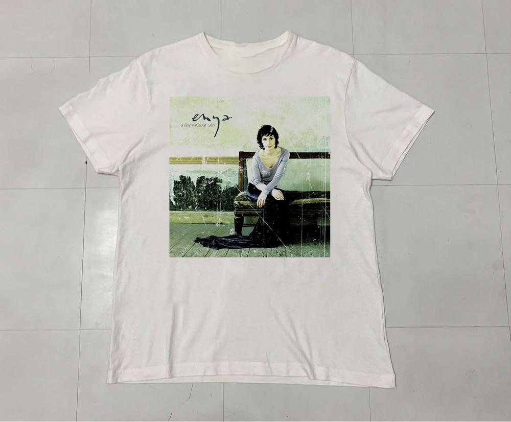 Enya Only Time Album Music Adult White Shirt Unisex Cotton Tee Unisex T-Shirt