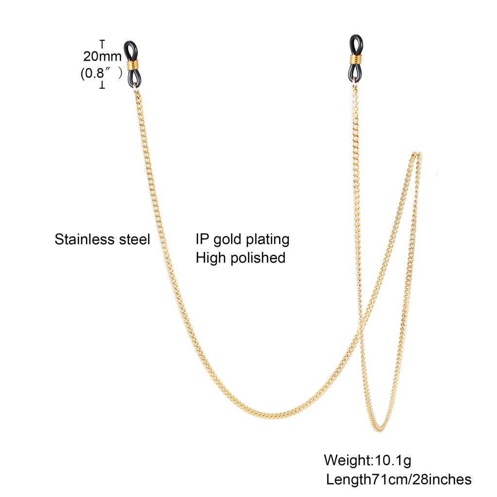 Цепочка для очков, ожерелье с цепочками для очков, держатель для звеньев солнцезащитных очков из нержавеющей стали, бабушкиные цепочки, мужские и женские очки