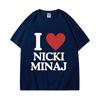Футболки с принтом «Мне нравится Ники Минаж», женские модные трендовые футболки с коротким рукавом, летние футболки в стиле хип-хоп, рэп, большие размеры, уличная одежда