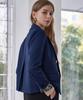 Lenic&Mccoy Ribbon Embroidered Out Pocket Roll-Up Contrast Double Jacket Mn04Jk205Hjy