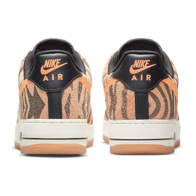 Nike Мужские кроссовки Air Force 1 Low Premium Daktari Stripes Tan Coconut-Milk Atomic-Orange DJ6192-100