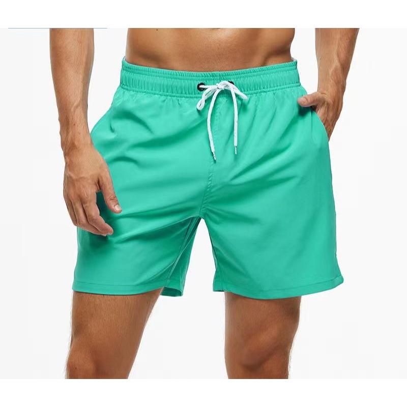 Men's Casual Shorts Solid Color Simple Waterproof Beach Shorts Men’s