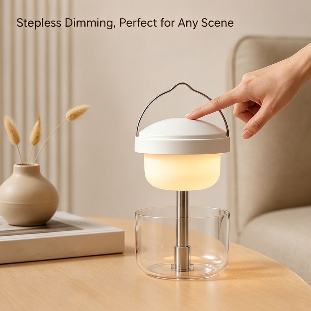 Rechargeable LED Table Lamp Touch Dimming Desk Lamp Small Night Light for 1200mAh Home Use