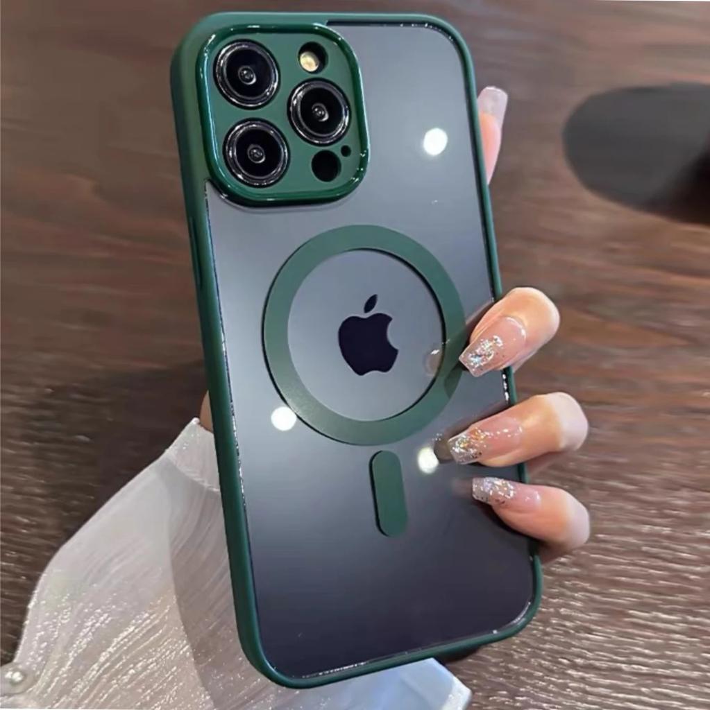 Роскошный магнитный чехол для беспроводной зарядки Magsafe для iPhone 15 14 13 12 11 Pro Max противоударный прозрачный чехол