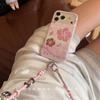 Розовый Fuso цветок нота косая цепочка для iPhone17promax Apple 16 чехол для мобильного телефона 15