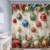 Милые синие снеговики Рождественские душевые шторы Рождественский подарок Зимний лес Кедр Природа Пейзаж Домашний декор для ванной комнаты Набор занавесок для ванной