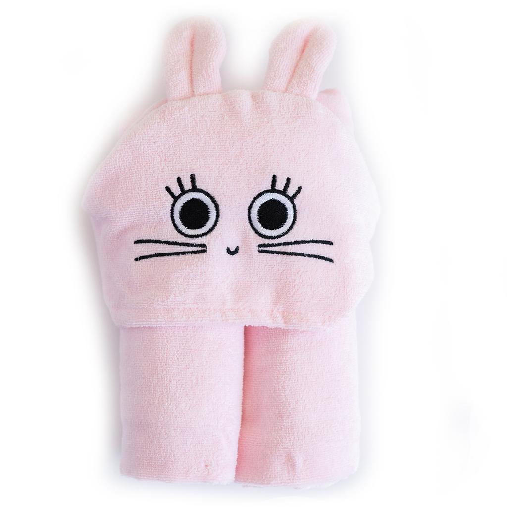 Milk&Moo Chancin Velvet Hooded Baby Towel, %100 Cotton ,Ultra Soft, Quick Dry