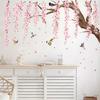 Большая ветка розового персикового цвета Креативная наклейка на стену для украшения стен дома