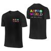 Cactus-Jack ASTROWORLD Two Sides T Shirt Unisex Cotton Vintage T-Shirt Round Collar Look Mom I Can Fly Tees Short Sleeve Tops Gift
