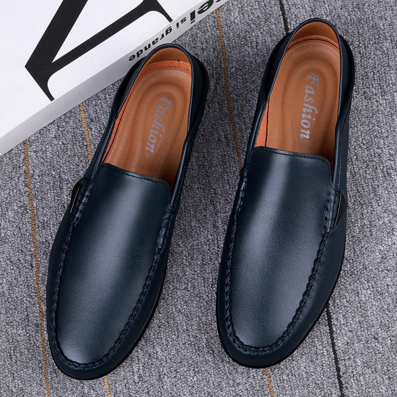 Boat Shoes Mens Shoes Lightweight Leather Casual Loafers Man Fashion Moccasins Driving Footwear Slip On Men Shoes Flat Designer