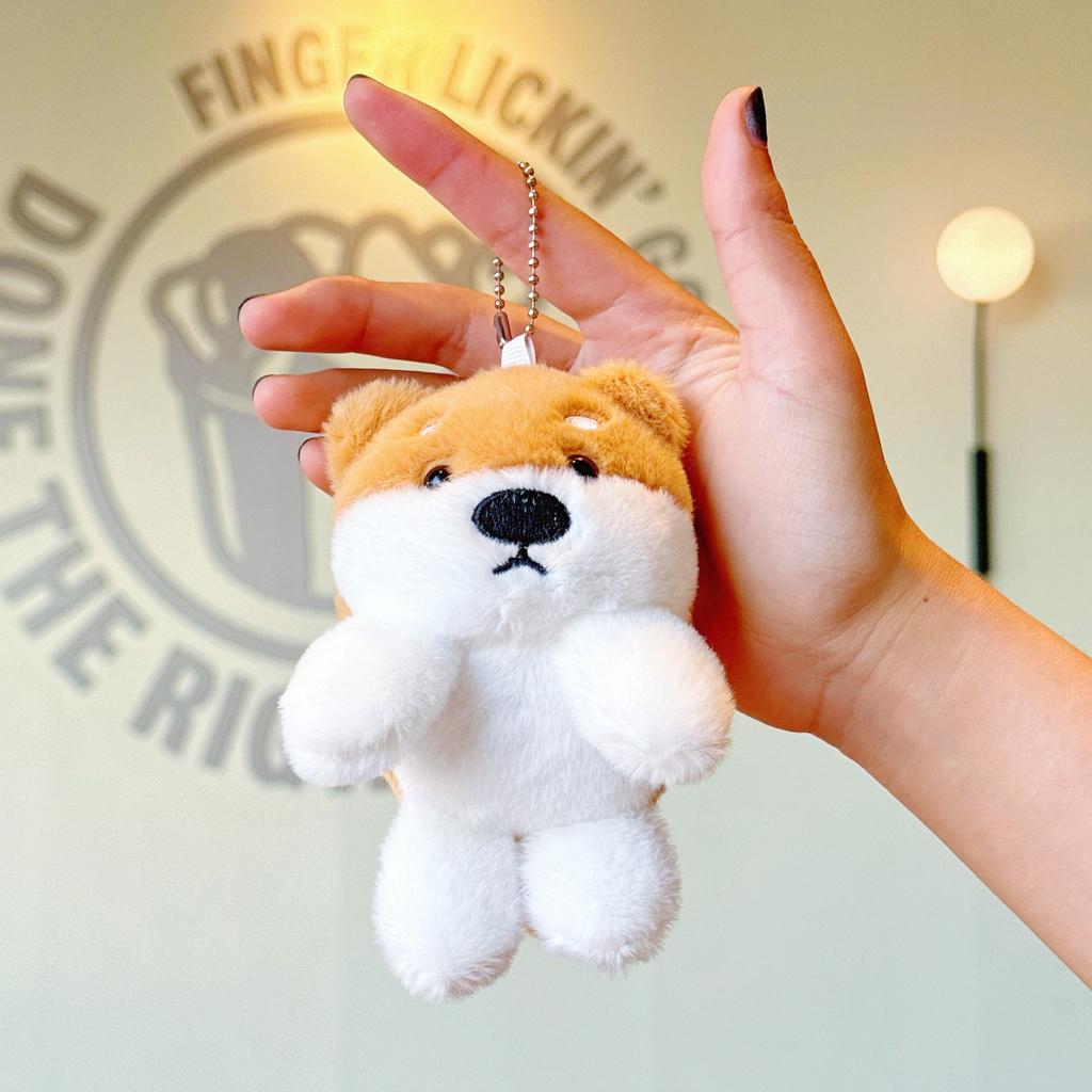Детский Кавайный Брелок Маленький Шиба-ину Мультяшные Плюшевые Игрушки Милые Подарки на День Рождения Подвески для Сумки Куклы Игровые Автоматы для Детей Взрослых