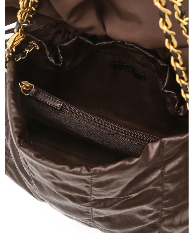 Athe Vanessabruno [Frill] Brown Dupeskin Shoulder Bag M Aaba6F720W2