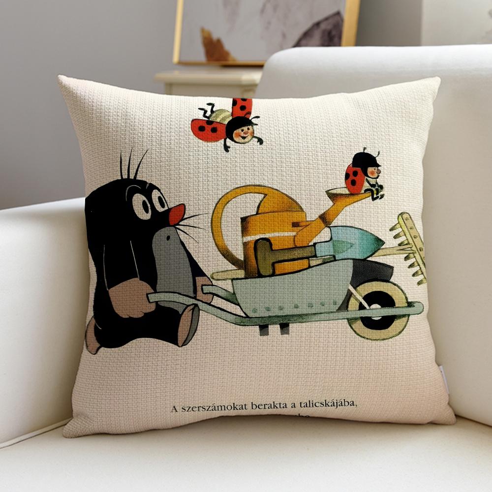 Classic KKrtekS Cushion Cover Breathable and skinfriendly linen pillowcase square removable and washable cushion