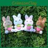 Toy Plush Bunny Keychain With Strawberry Design For Kids Gift And Accessory Bag