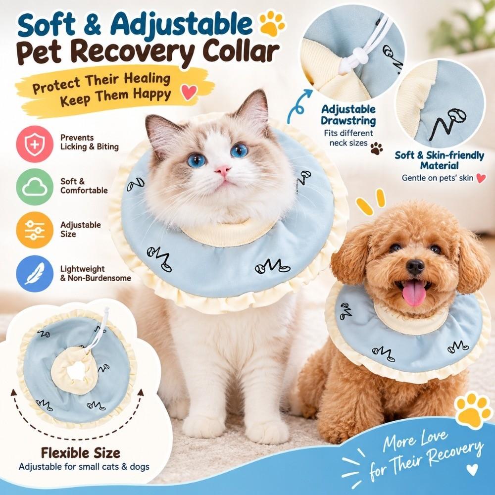 Blue Pet Protective Collar Sponge Elizabeth Circle Durable Pet Nursing Ring Rabbit