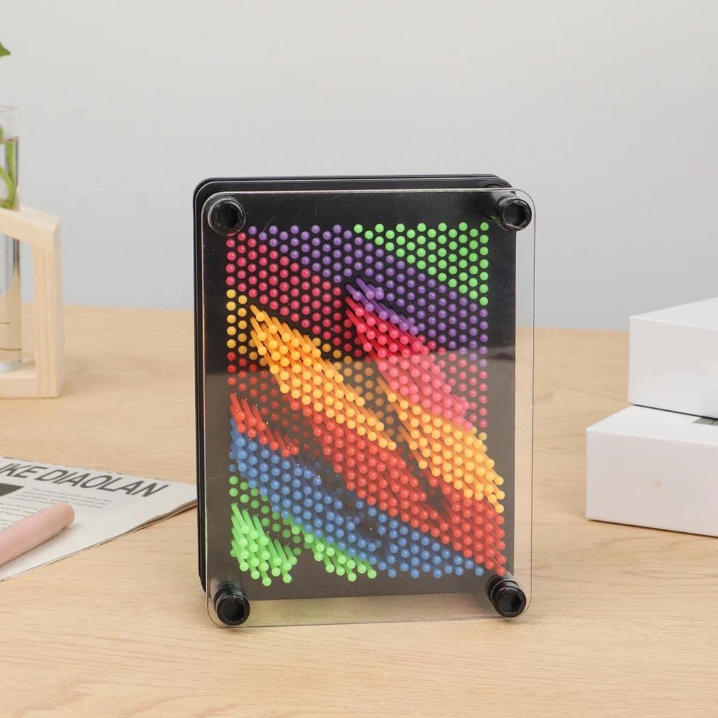 1 шт.-Креативная модель руки 3D Многовариантная игольная живопись Радуга, Пластиковый квадратный отпечаток руки Модель руки Офисное украшение