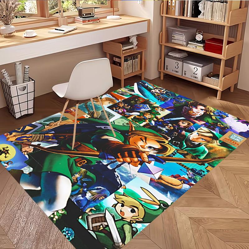 The Legend of Zelda Print Rug, Washable Floor Carpet, For Entryway Dorm Laundry Room Office Study, Home Decor Birthday Christmas Gift