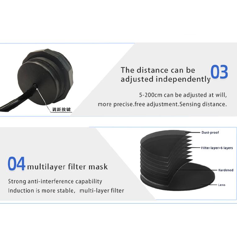 XKC-KD200 Proximity Detector Photoelectric Active Infrared Sensors Intelligent Non-contact Sensor Switch for Indoor Smart Home Replacement Sensors2