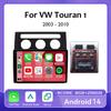 Android 14 Автомагнитола Мультимедиа для Volkswagen Touran 1 2003 - 2010 Беспроводной Carplay Auto GPS Навигация Авторадио QLED Экран