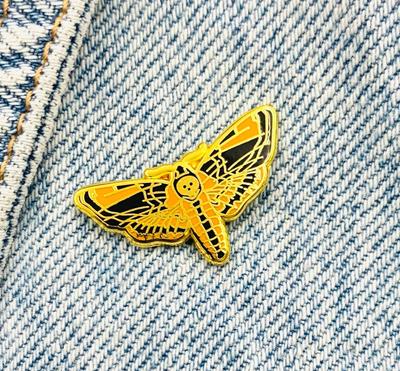 Новая эмалированная булавка с бабочкой «Молчание ягнят», металлический соединитель, подарок на день рождения, 1 шт.