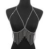 Exaggerated Beach Bikini Sexy Body Chain Fashionable Metal Tassel Diamond Temperament Chest Chain