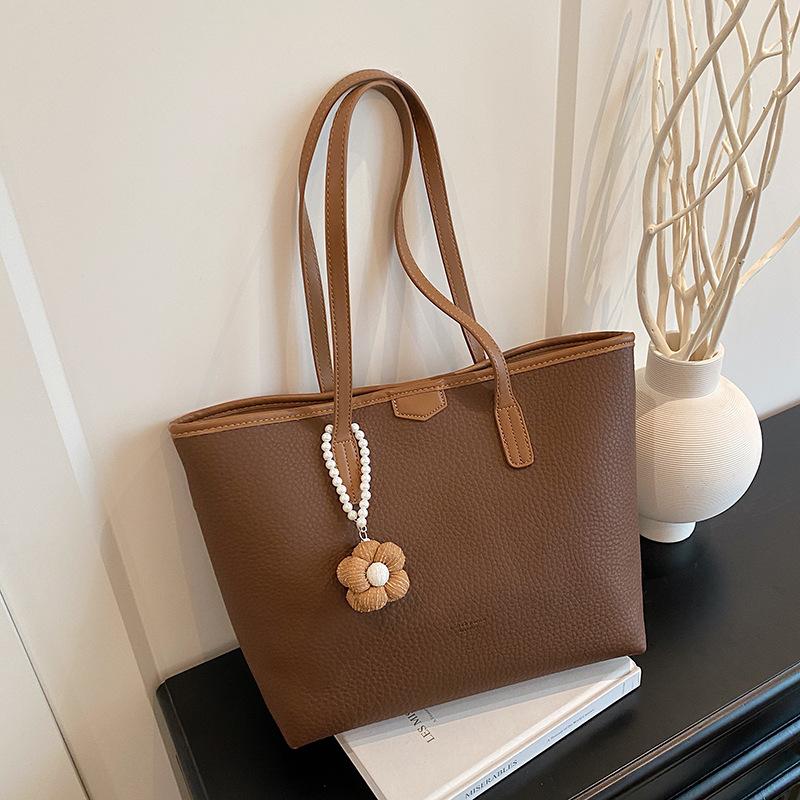 Casual Simple Handbag Bag Women's Summer New Fashion Versatile Trend Niche Shoulder Tote Bag