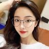 Fashionable Ultra-light Titanium Alloy Myopia Glasses, Internet Celebrity Hot Style Retro Irregular Frame Memory Temples Can Be Equipped with Myopia