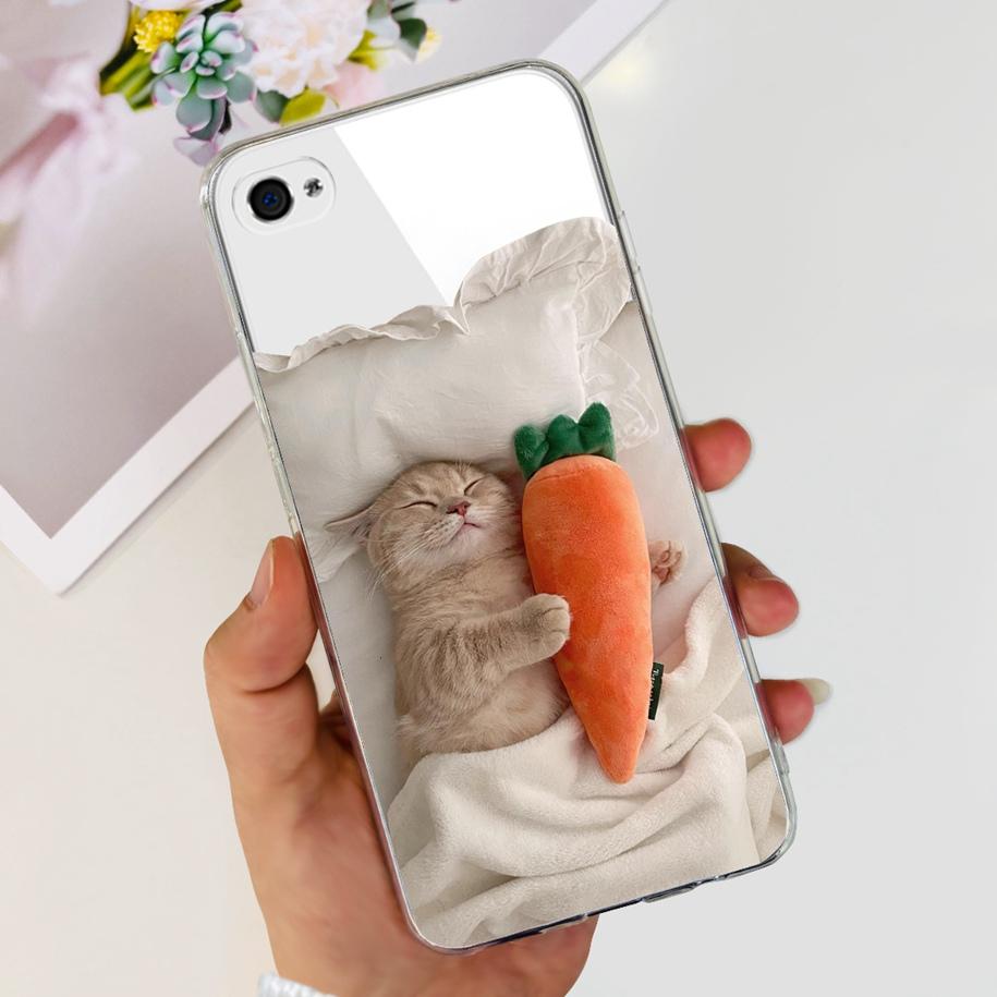 Case For iPhone 4 4S Case Cute Panda Cartoon TPU Shockproof Cover For Apple iPhone 4 iPhone 4S iphone4 i4 Cases Protective Shell