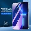 Anti Blue Light Purple Ray Tempered Glass For iPhone 16 15 14 13 12 11 Pro XS Max Mini XR X 6 S 7 8 Plus SE Film Screen Protector