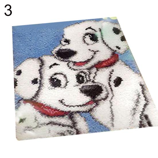 3D Embroidery Carpet Needlework DIY Craft Fuzzy Rug Unfinished Crochet Cushion