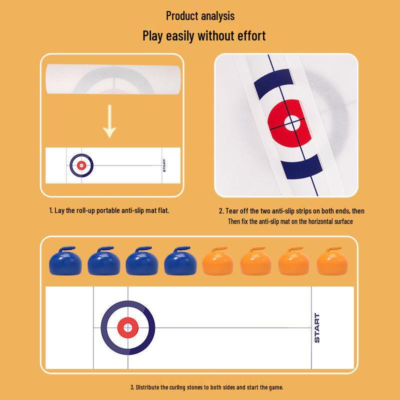 Детская интерактивная настольная игра в керлинг и хоккей - игрушка для 2 игроков для родителей и детей