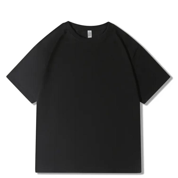 Мужская белая футболка с коротким рукавом, 230 г/м², 100% хлопок, свободный крой, спущенное плечо, круглый вырез, повседневная летняя основа