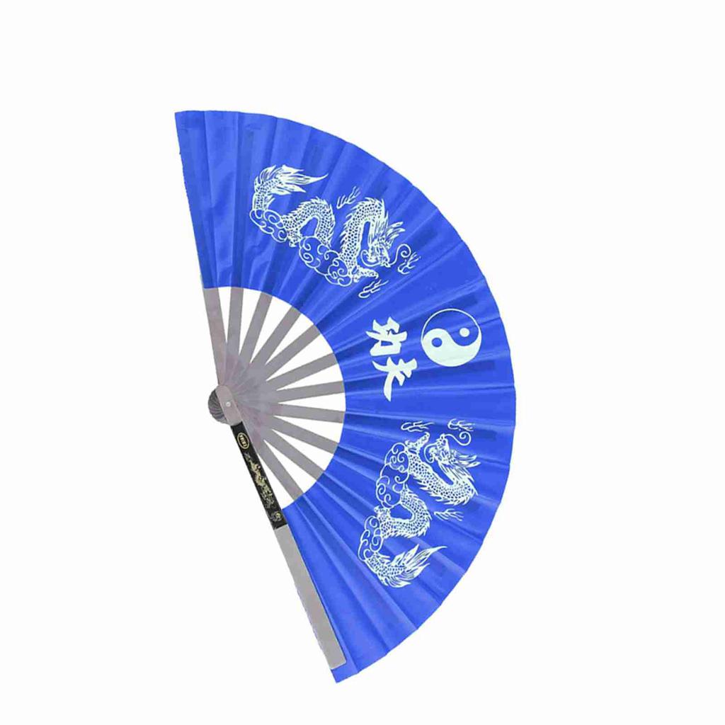 Нержавеющая сталь Тайцзи боевые искусства кунг-фу танец практика обучение выступление веер синий