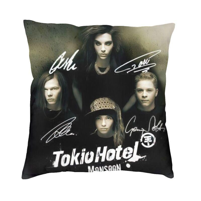 Музыкальная рок-группа Tokio Hotel Наволочка 45x45 Декор для дома Печать Наволочка для диванной подушки Двусторонняя