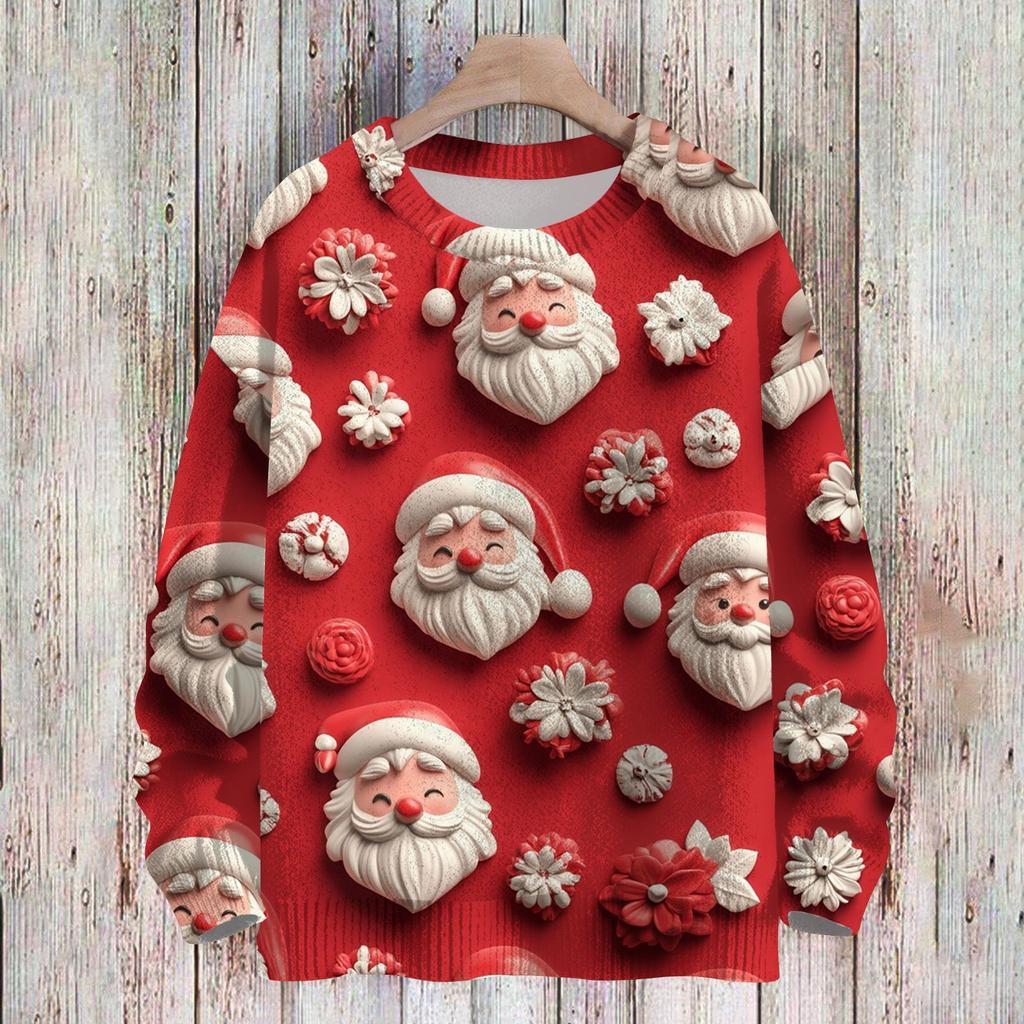 Christmas Sweatshirts For Children Boys And Girls Knit Sweater Cute Shirt Fall Crewneck Pullover Tops