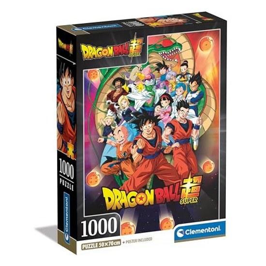 Clementoni - Dragon Ball 1000-piece puzzle poster anime manga superhero suitable adults made Italy 39919 multicolor