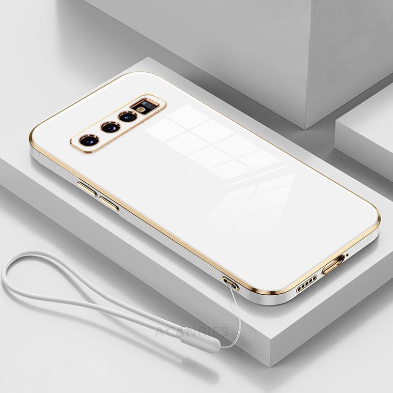 S10plus Роскошный чехол-ремешок из силикона для Samsung Galaxy S10 Plus S9 S8 Note 9 8 10 20 Ultra Note9 Мягкий чехол Note10 Lite