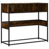 Sideboard in Brown Oak Look 35.5 x 35 x 76 cm Wood Based Panel & Metal