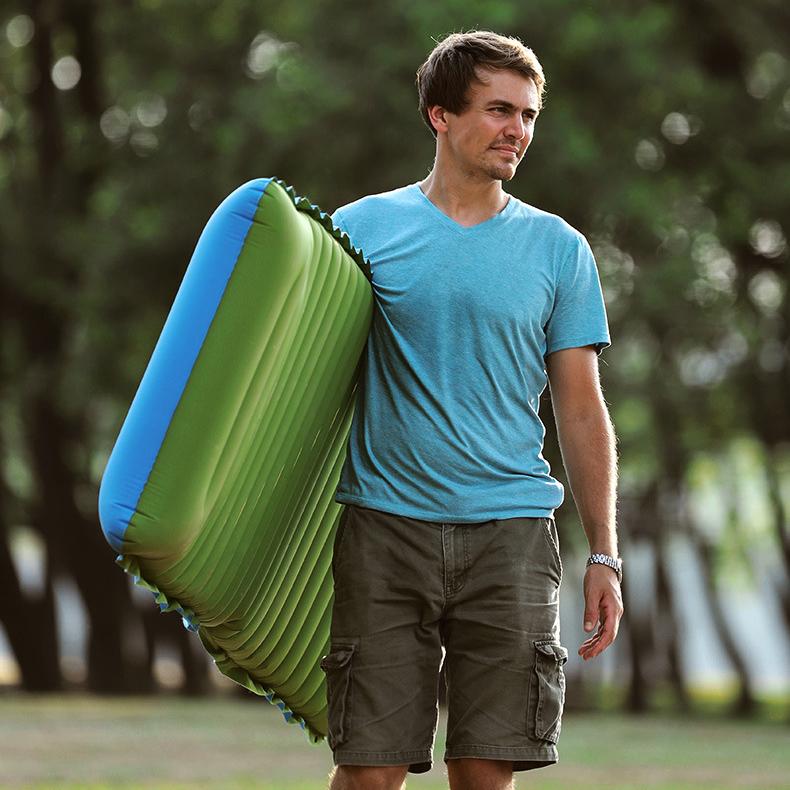 Автоматическая портативная надувная кровать для кемпинга на открытом воздухе, пляжный коврик для пикника, складной воздушный коврик из ТПУ