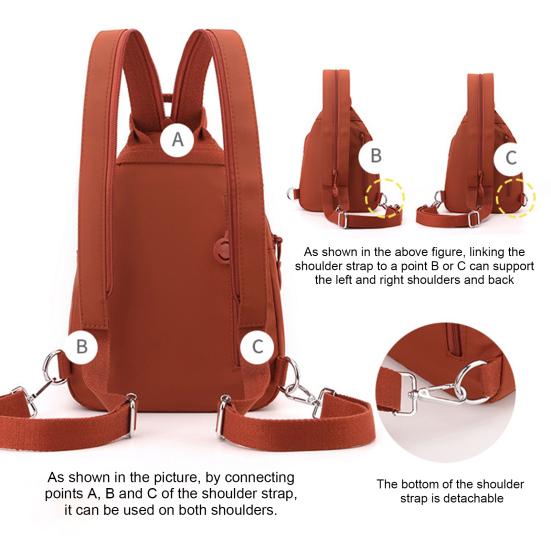 Противоугонная сумка-слинг 3-в-1 Водонепроницаемая сумка для commuters Ткань Оксфорд Трансформируемый туристический рюкзак для улицы Поездок Пешего туризма