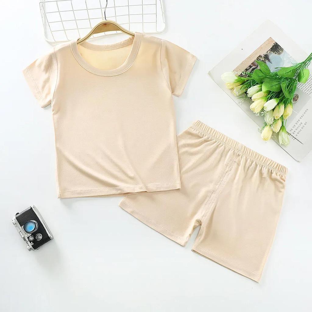 Детский костюм с короткими рукавами. Летняя футболка для мальчиков. Хлопковые шорты для девочек среднего возраста. Костюм из двух предметов.