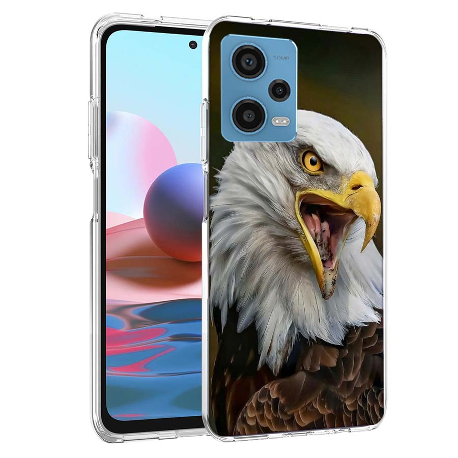 Majestic Eagle Gaze Phone Case For Redmi Note 13 12 14 15 Pro Plus 13R 11 11T 11E 11S 10 Pro 10S 9 9S Cover Cell Clear TPU Capa