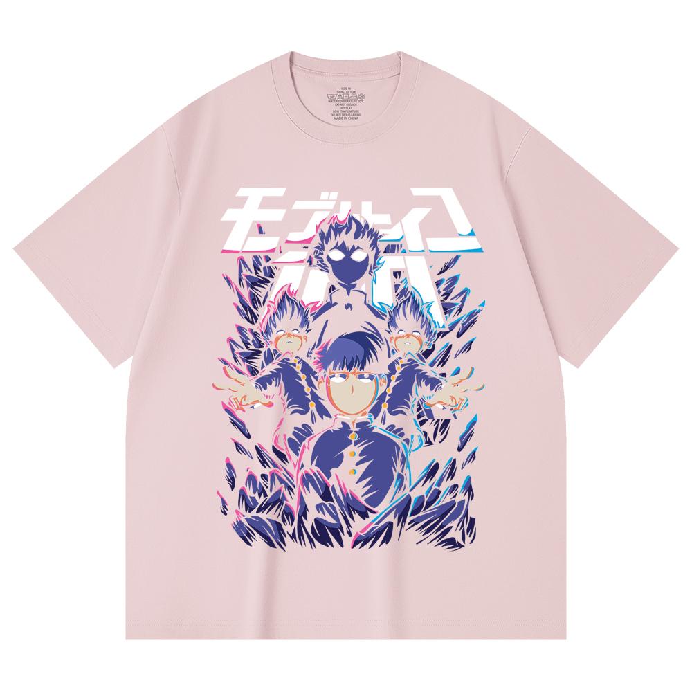 230 Gsm 100% Cotton Mob Psycho 100 V1 Shiego Print Unisex Heavy Cotton T Shirt