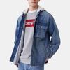 Levis Повседневная Выстиранная Свободная Универсальная Джинсовая Куртка с Длинным Рукавом Мужские куртки Выстиранно-синий 0017G-0000