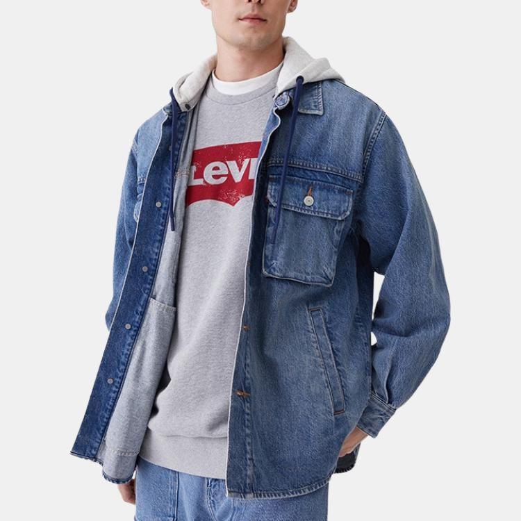 Levi's Джинсовая куртка мужская, выцветшая синяя 0017G-0000