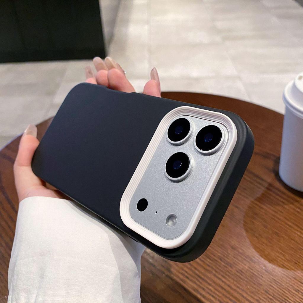Чехол-бампер 3-в-1 из жидкого силикона, защищенный от падений, для iPhone 17 Pro Max, с ощущением кожи, для моделей 14/15/16 Pro.