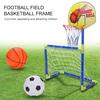 2 In 1 Children Portable Football Basketball Set Soccer Goal Hoop Backboard Sports Toy for Kids